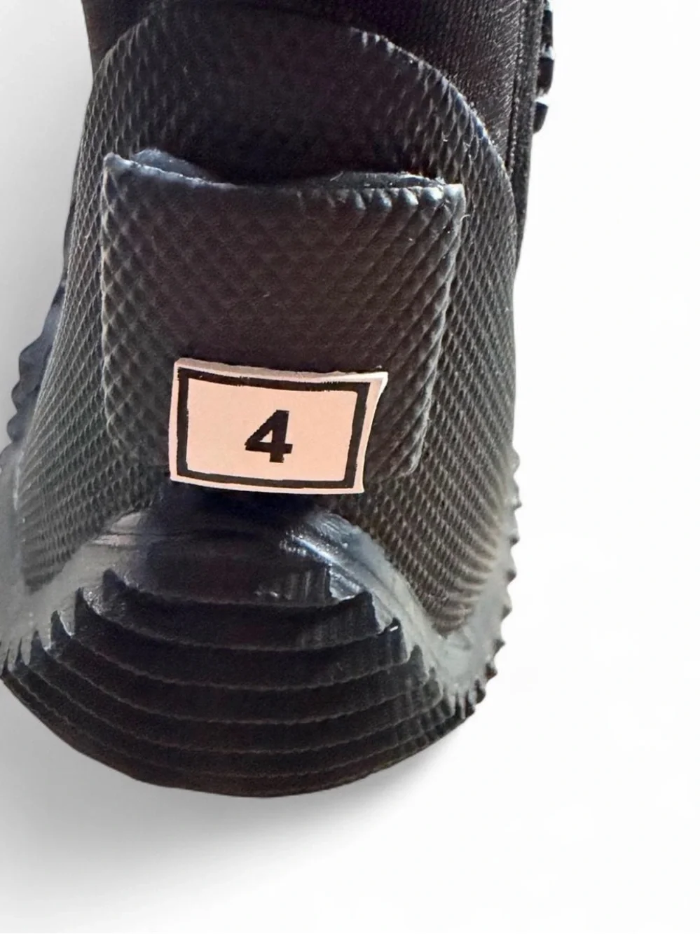 Men's Black Neoprene Swim Boots with Side Zipper 5mm